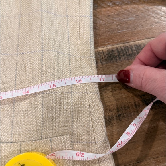 Ralph Lauren Light Tan Suit with light blue pattern - Picture 7 of 8